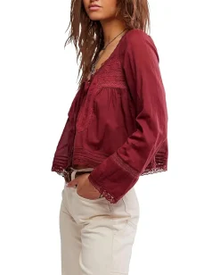 Free People Forevermore Long Sleeve Top Syrah Discount