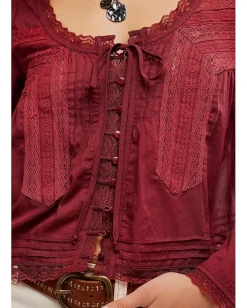 Free People Forevermore Long Sleeve Top Syrah Discount