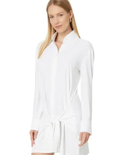 Women Norma Kamali Four Sleeve Nk Shirt Mini Dress