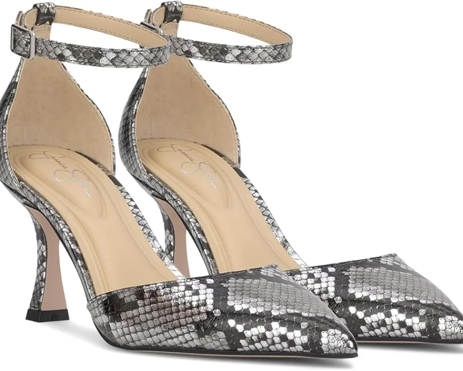 Women Jessica Simpson Foxena Pointed Toe Ankle Strap Pump