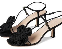 Women Loeffler Randall Frank Flower Applique Heeled Sandals