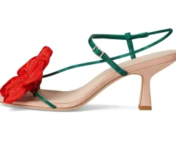 Women Loeffler Randall Frank Flower Applique Heeled Sandals