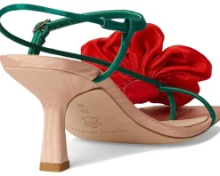 Women Loeffler Randall Frank Flower Applique Heeled Sandals