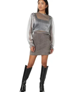 Free People Freya Frost Top Silver Online