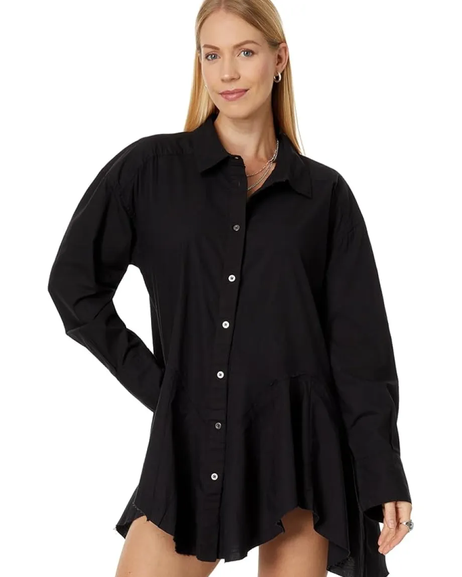 Free People Freya Poplin Black Clearance
