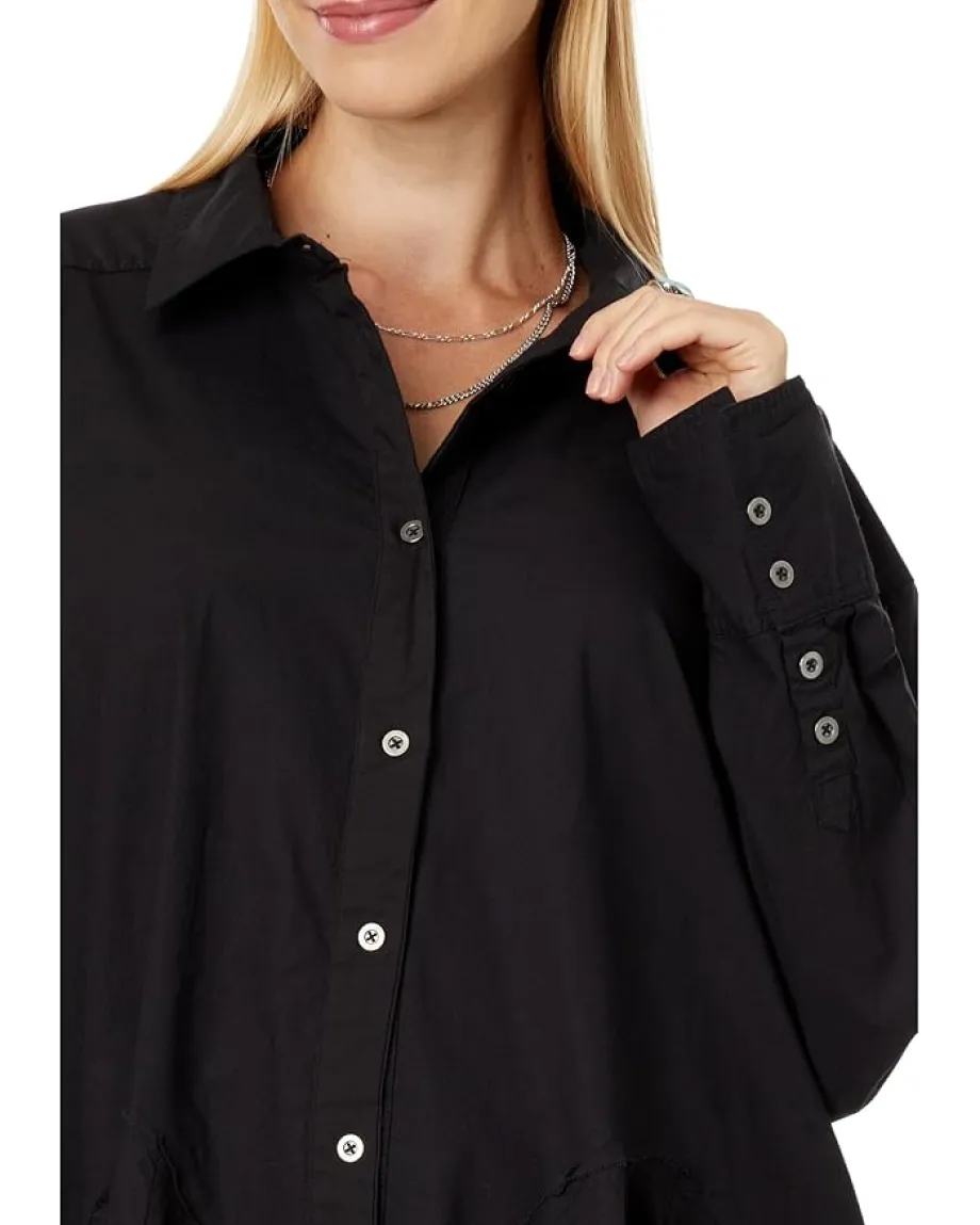 Free People Freya Poplin Black Clearance