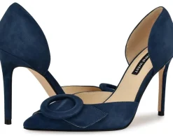 Nine West Frolly Navy Suede New