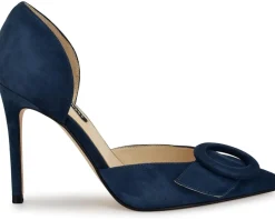 Nine West Frolly Navy Suede New