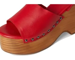 Free People Front Row Wrap Clog Salsa Leather Online