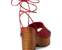 Free People Front Row Wrap Clog Salsa Leather Online