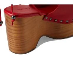 Free People Front Row Wrap Clog Salsa Leather Online