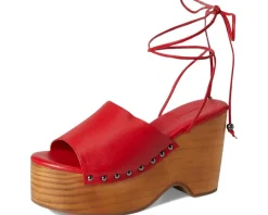 Free People Front Row Wrap Clog Salsa Leather Online