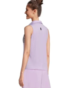 Women Jamie Sadock Full Button Front Sleeveless Polo