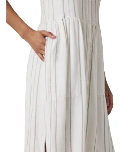 Splendid Gabrielle Button Down Dress White/Fawn Sale