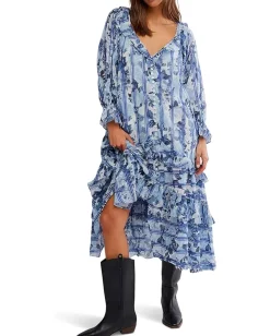 Free People Garden Wonders Maxi Blue Combo