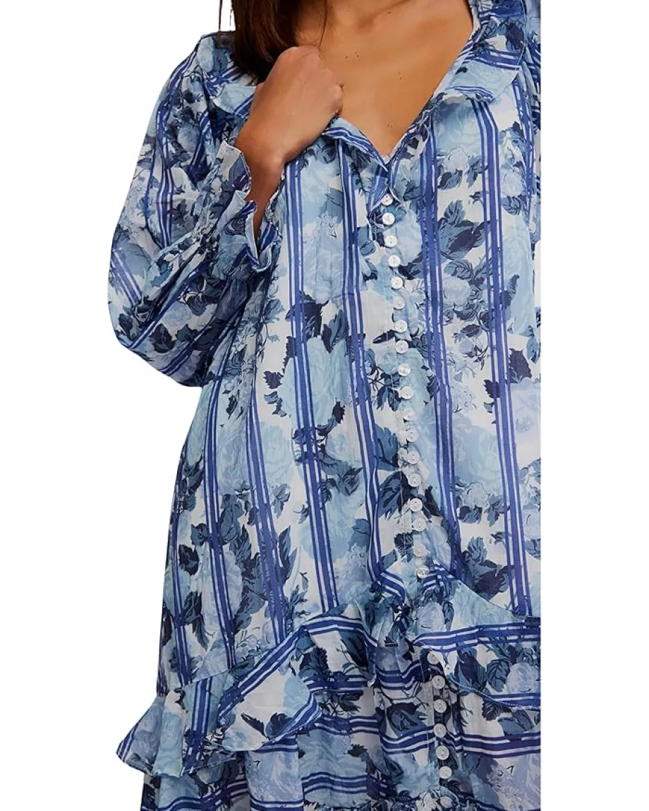Free People Garden Wonders Maxi Blue Combo