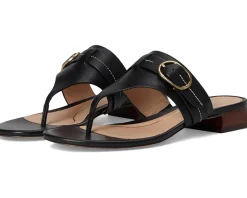Cole Haan Gayle Thong Sandal Black Leather Clearance
