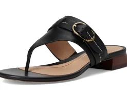 Cole Haan Gayle Thong Sandal Black Leather Clearance
