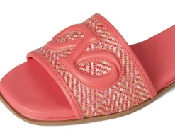 Naturalizer Genevieve2 Sunset Coral Pink Woven Leather New