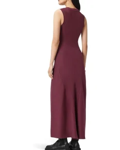 AllSaints Gia Maxi Dress Oxblood Red