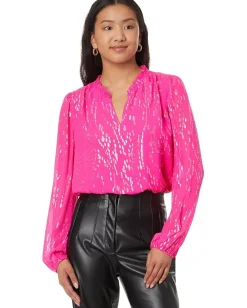 Women Lilly Pulitzer Giana Long Sleeve Silk To