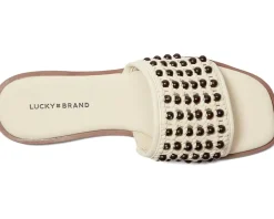 Women Lucky Brand Gidya Beaded Flat Sandals
