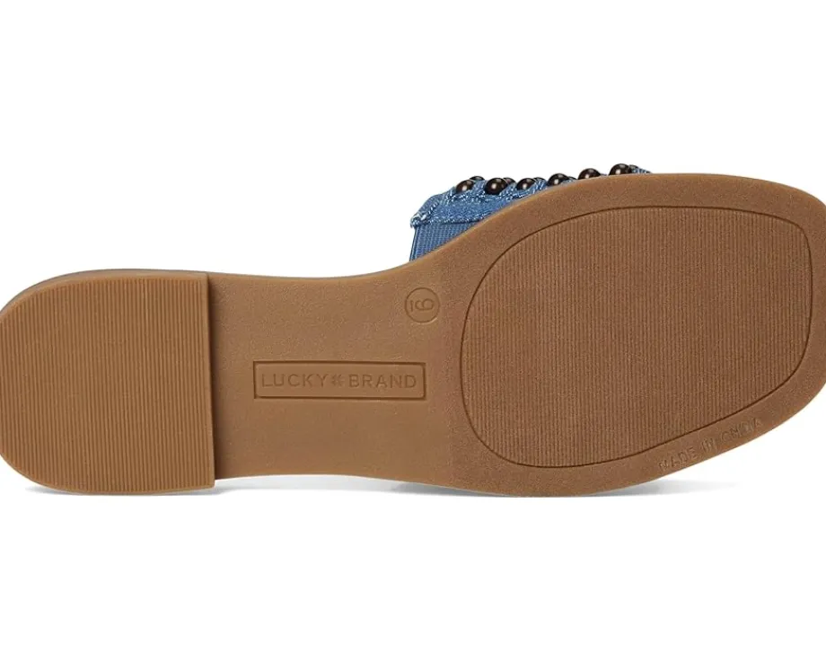 Lucky Brand Gidya Beaded Flat Sandals Medium/Brown Hot