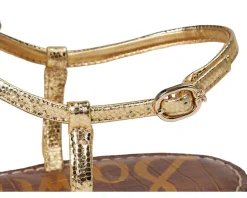Sam Edelman Gigi Amber Gold Leather Hot