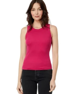 Michael Stars Gina Wide Binding Crop Tank Dark Voltage Sale