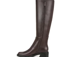Franco Sarto Giselle High Shaft Boots Castagno Brown Leather Wide Calf