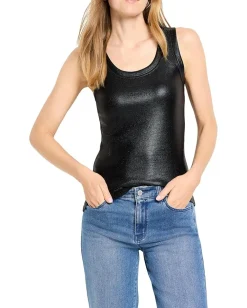 NIC+ZOE Glazed Rib Tank Black Onyx Online