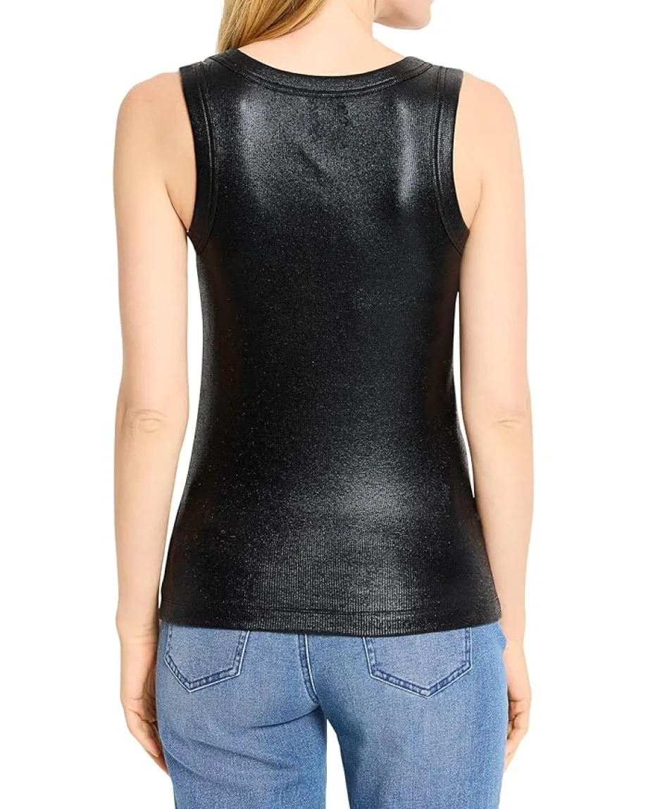 NIC+ZOE Glazed Rib Tank Black Onyx Online