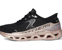 SKECHERS Glide-Step Altus Starlight Shine Hands Free Slip-Ins Black Rose Gold Clearance