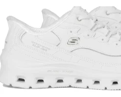 SKECHERS Glide-Step Pro Timeless Twist Hands Free Slip-Ins White Silver Sale