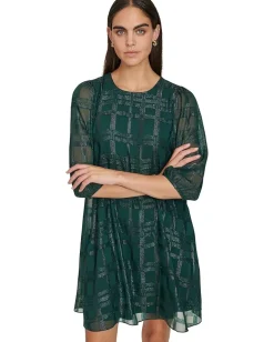 Calvin Klein Glitter Chiffon Dress Malachite Online