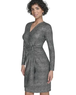 Women Calvin Klein Glitter Knit Bar Dress