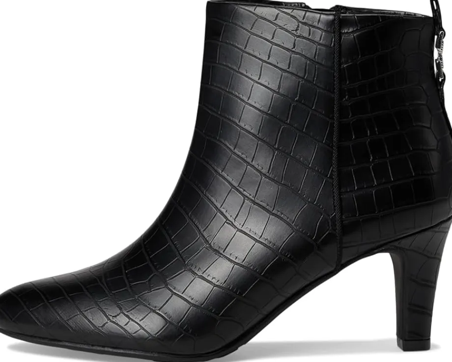 LifeStride Glow Zip Short Boots Black Croco Online