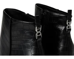 LifeStride Glow Zip Short Boots Black Croco Online