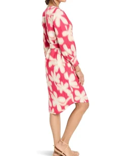 NIC+ZOE Glowing Flower Blouse Dress Pink Multi New