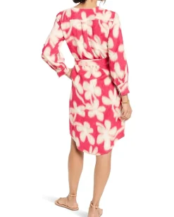 NIC+ZOE Glowing Flower Blouse Dress Pink Multi New