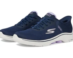 SKECHERS Performance Go Walk 7 Valin Hands Free Slip-Ins Navy/Lavender Clearance