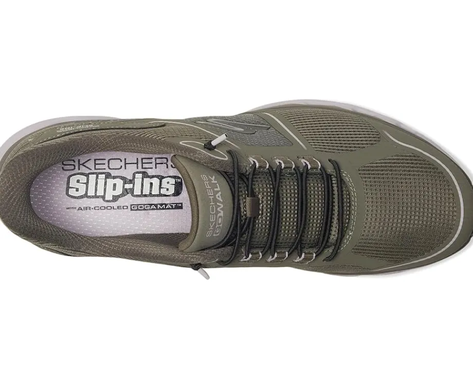 SKECHERS Performance Go Walk Glide Step 2.0 Elektra Hands Free Slip-Ins Olive Clearance