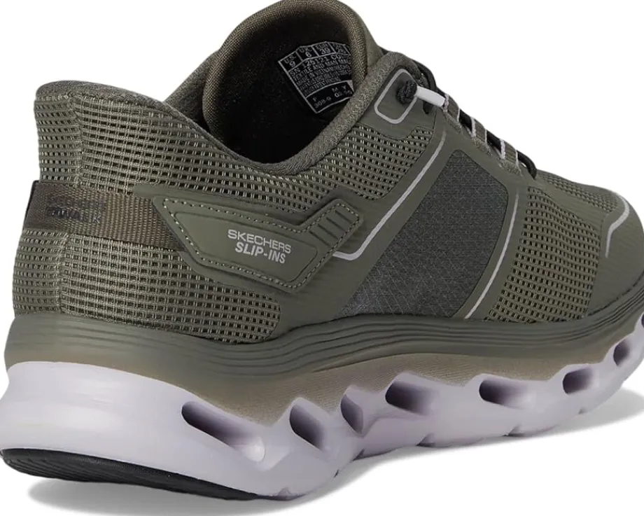 SKECHERS Performance Go Walk Glide Step 2.0 Elektra Hands Free Slip-Ins Olive Clearance
