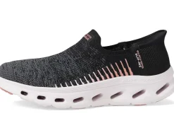 SKECHERS Performance Go Walk Glide Step 2.0 Venus Hands Free Slip-Ins Black/Rose Hot