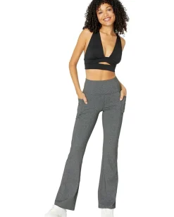 SKECHERS Go Walk High Waisted Evolution Flare Pant II Charcoal Gray Outlet