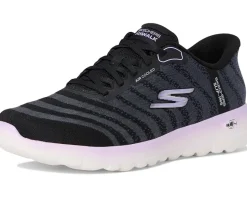 SKECHERS Performance Go Walk Joy Juneau Hands Free Slip-Ins Black/Lavender Clearance