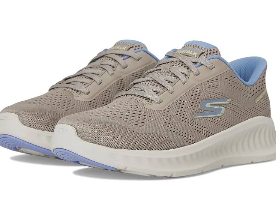 SKECHERS Performance Go Walk Now Hands Free Slip-Ins Taupe/Blue Hot