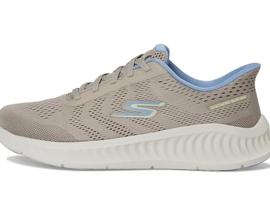 SKECHERS Performance Go Walk Now Hands Free Slip-Ins Taupe/Blue Hot