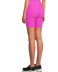Women SKECHERS Go Walk Ribbed High Waist 8 inch Bike Shorts