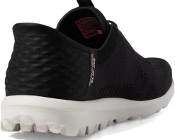 SKECHERS Performance Go Walk Travel Milan Hands Free Slip-Ins Black/Pink New